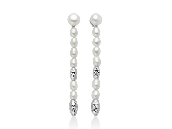 Orecchini Miluna Donna Pepite di perle in Argento Perla PER2793B - PER2793B